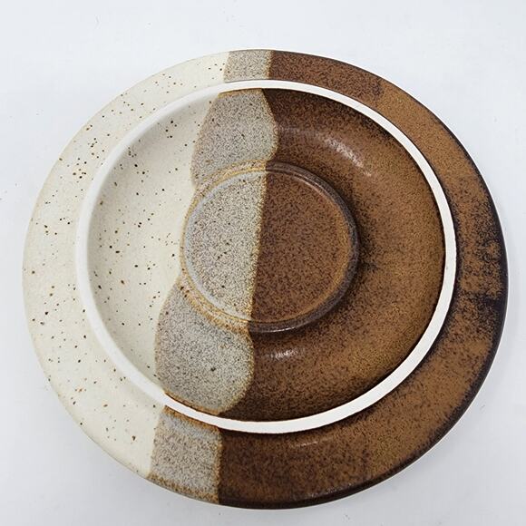 James McBride Saucer Fabrik Agate Pass Stoneware Brown Grey Cream Replacement - Picture 2 of 5